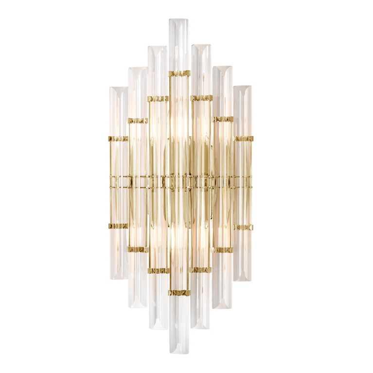  Crystal Lux SARAGOSA AP2 BRASS/TRANSPARENTE