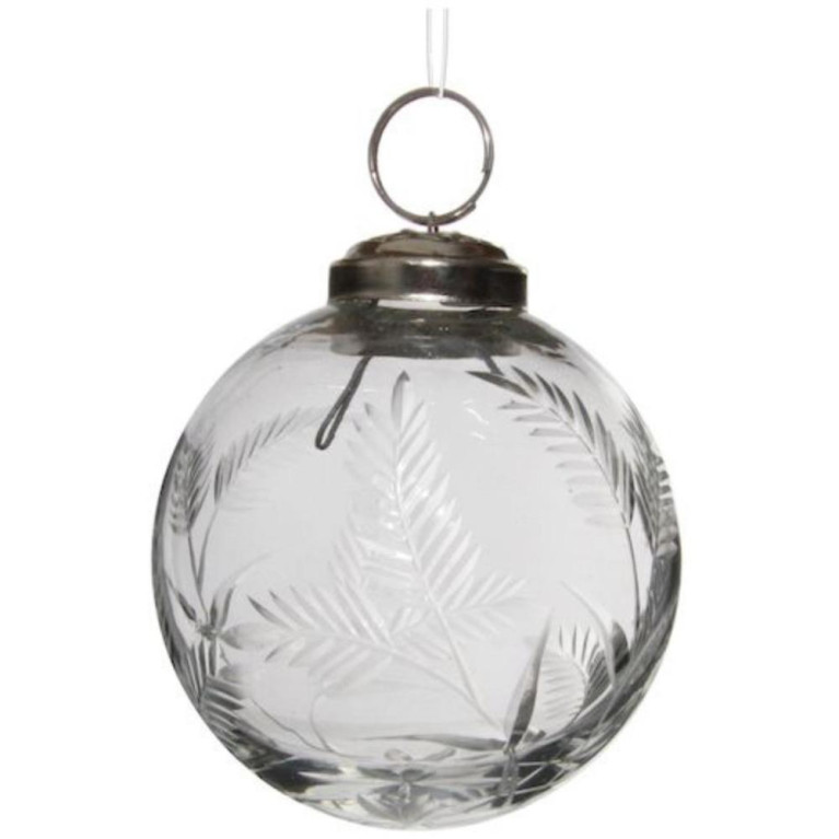 Елочное украшение Christmas Flower 55061 Шар стеклянный прозрачный д6см