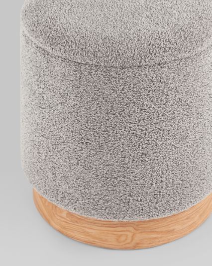 Пуф Stool Group Холли S букле серый