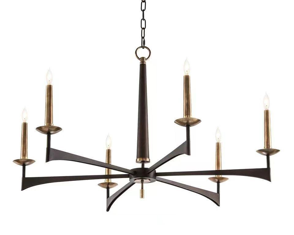 Люстра подвесная Alfa Light F1124-02 D750*H690 BK+COPEER