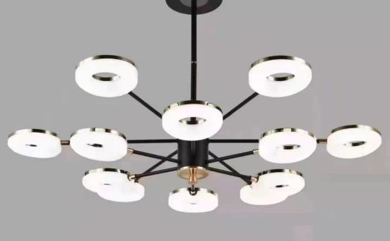 Люстра подвесная Alfa Light F3824-19 BK LED 2 COLOUR