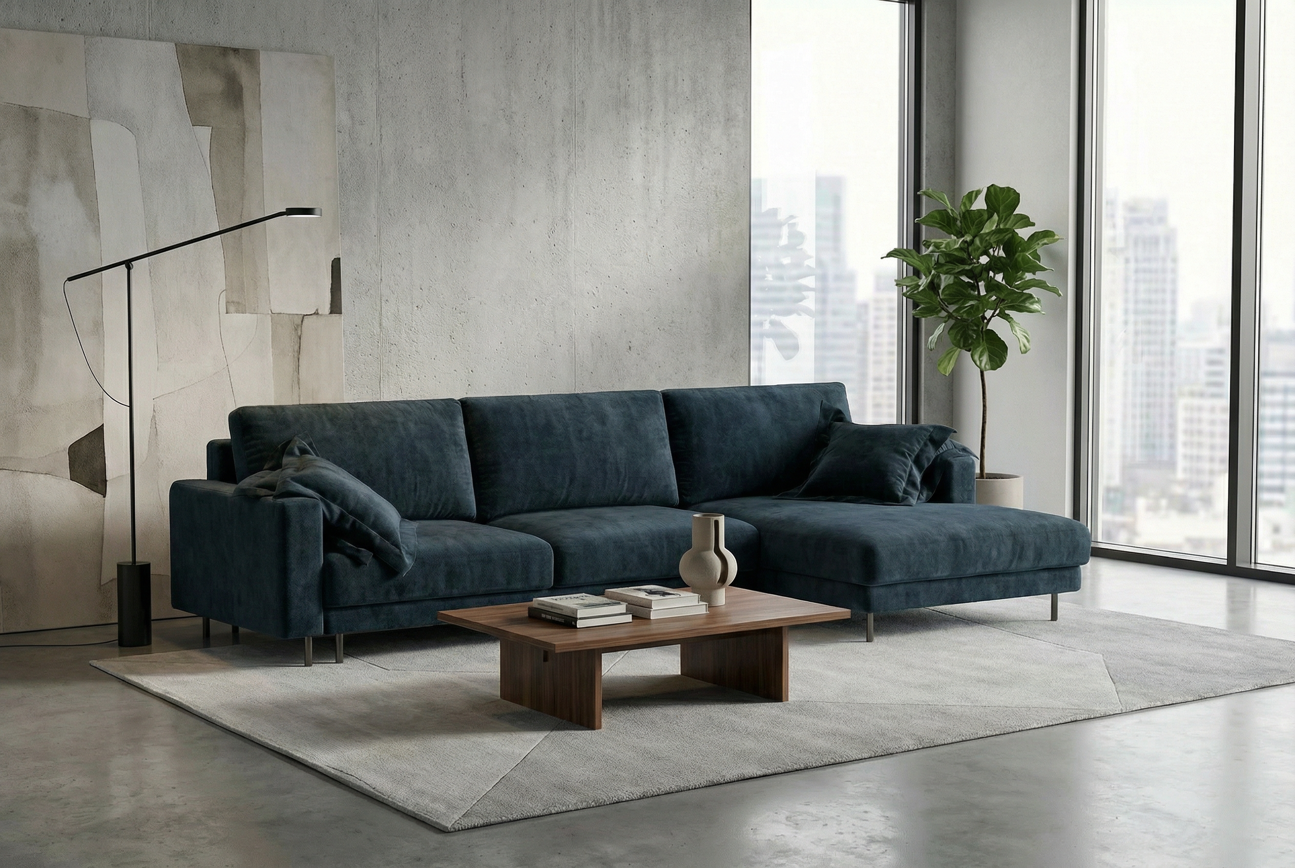 Диван Cloud Diamond с оттоманкой