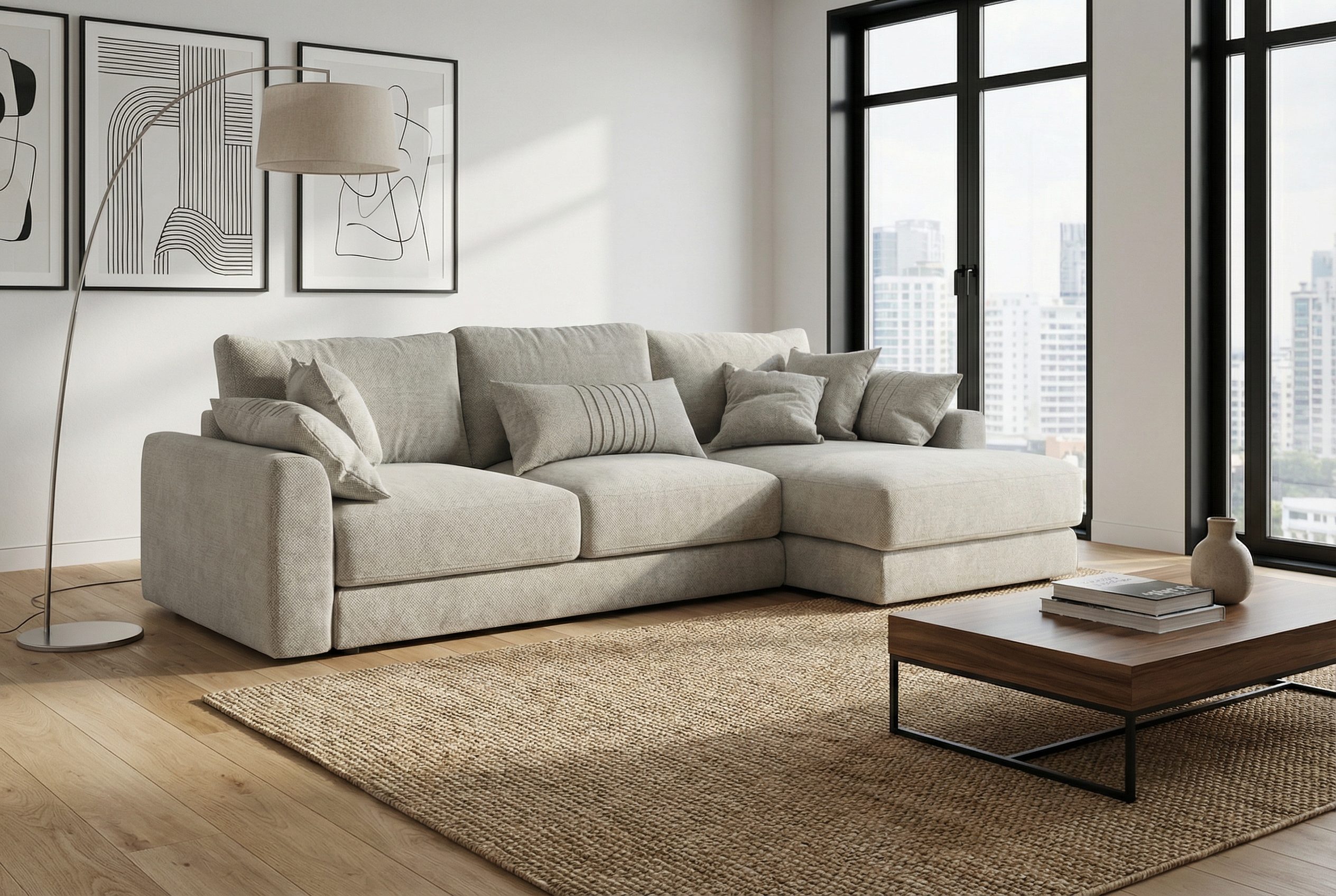 Диван Cloud Sherlock с оттоманкой