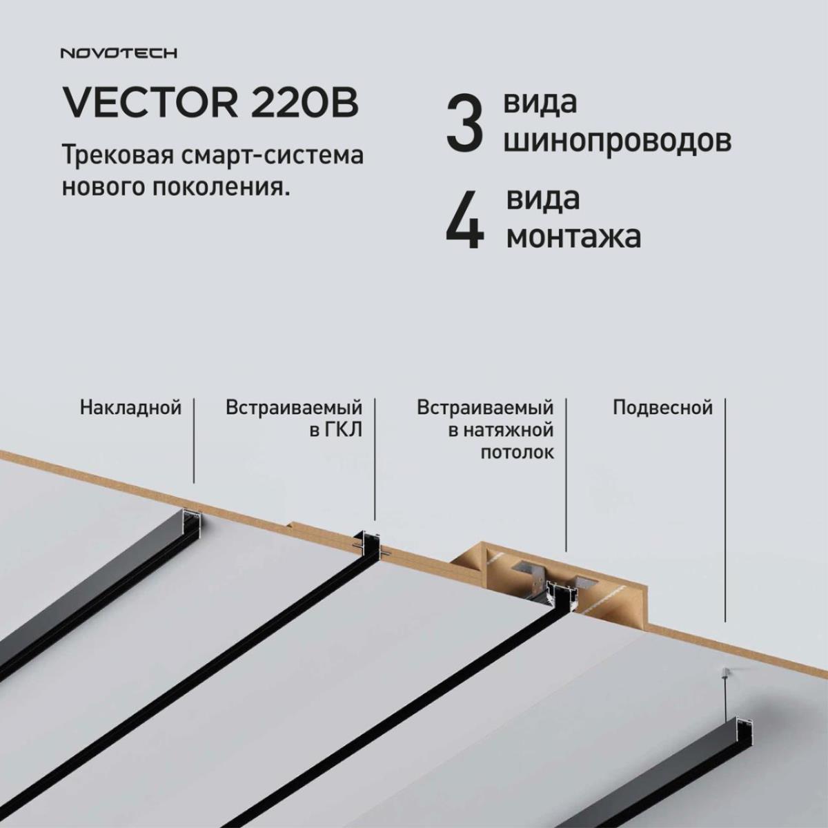 Шинопровод для ГКЛ Novotech VECTOR 135303