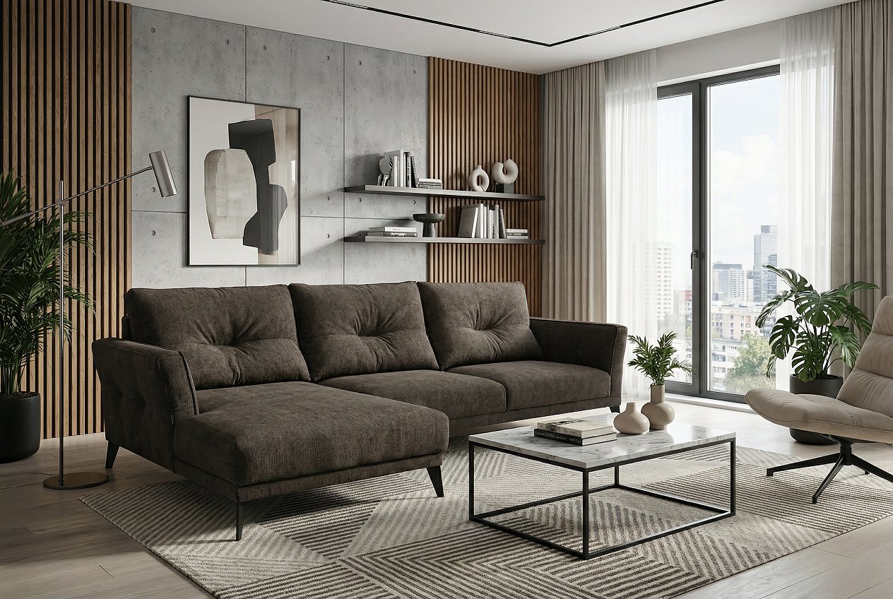 Диван SAIWALA Свана с оттоманкой