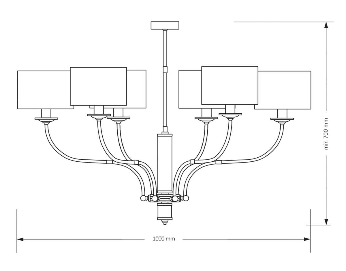 Подвесная люстра KUTEK MOOD Masimo MAS-ZW-6(T)