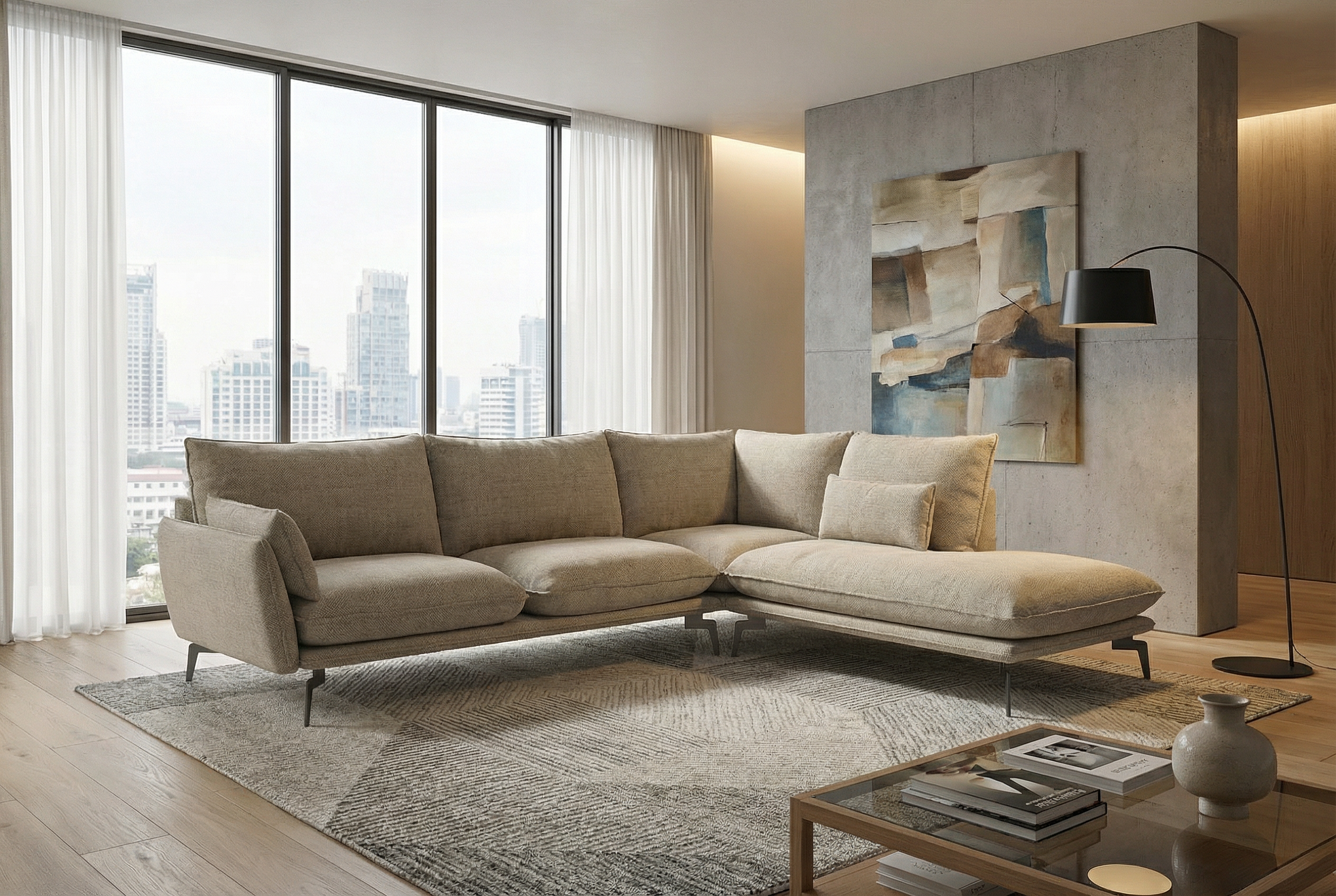 Диван IVASA Kurili угловой со спинкой