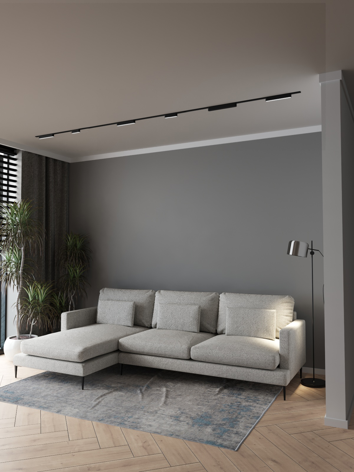 Светильник трековый ZZOK NRM12-BK4K