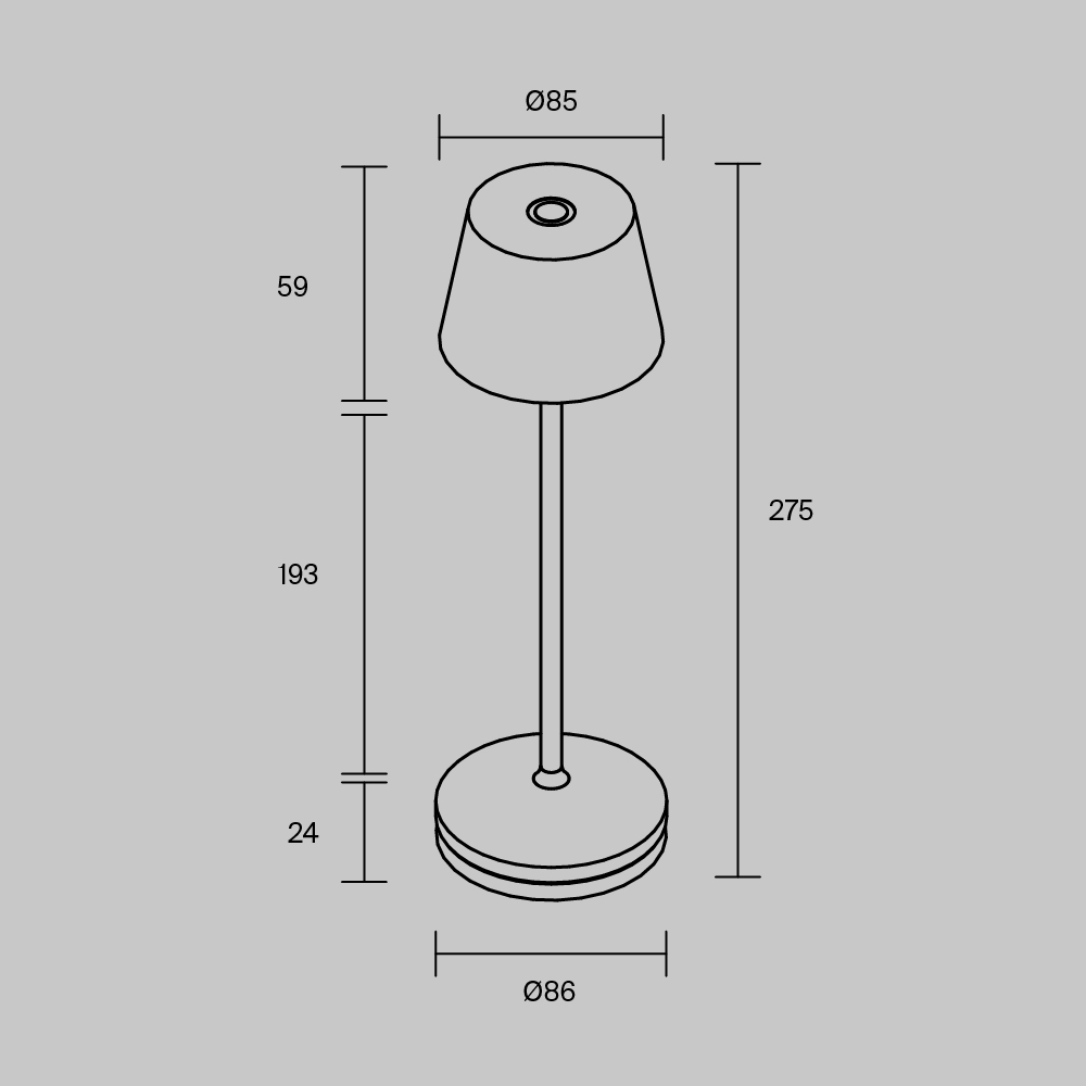 Настольная аккумуляторная лампа Maytoni Modern Nook MOD494RL-L1BK