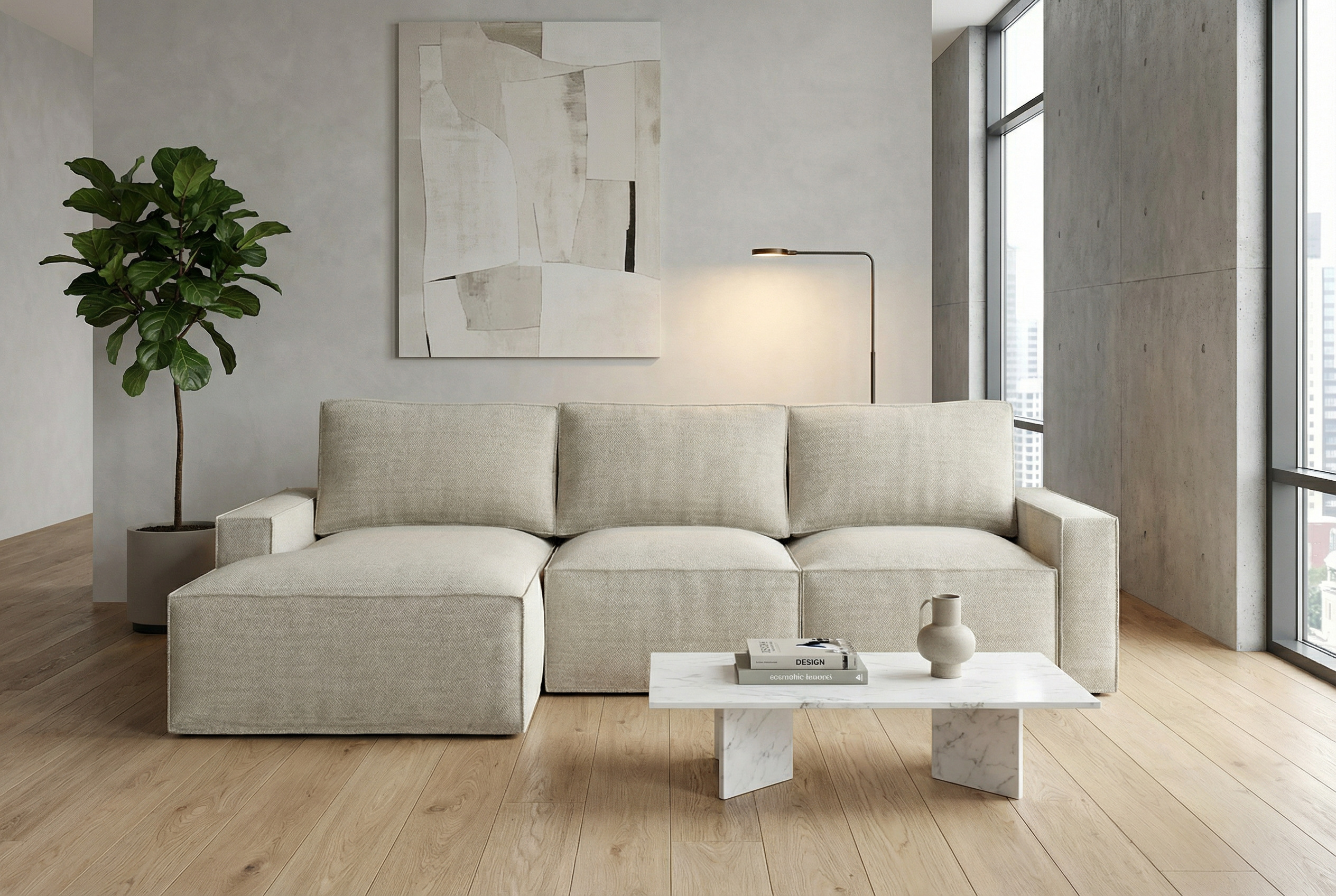 Диван Cloud Leonardo с оттоманкой