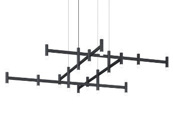 Люстра подвесная Alfa Light F3024-08 MAT BLACK