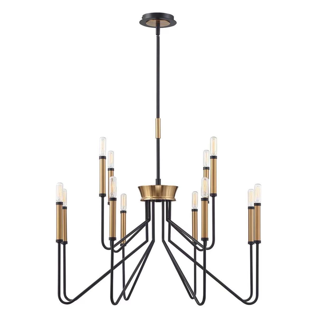 Люстра подвесная Alfa Light F1124-22 D850*H790 BK+GD