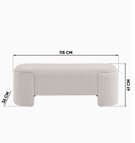 Банкетка Stool Group Taks букле белый