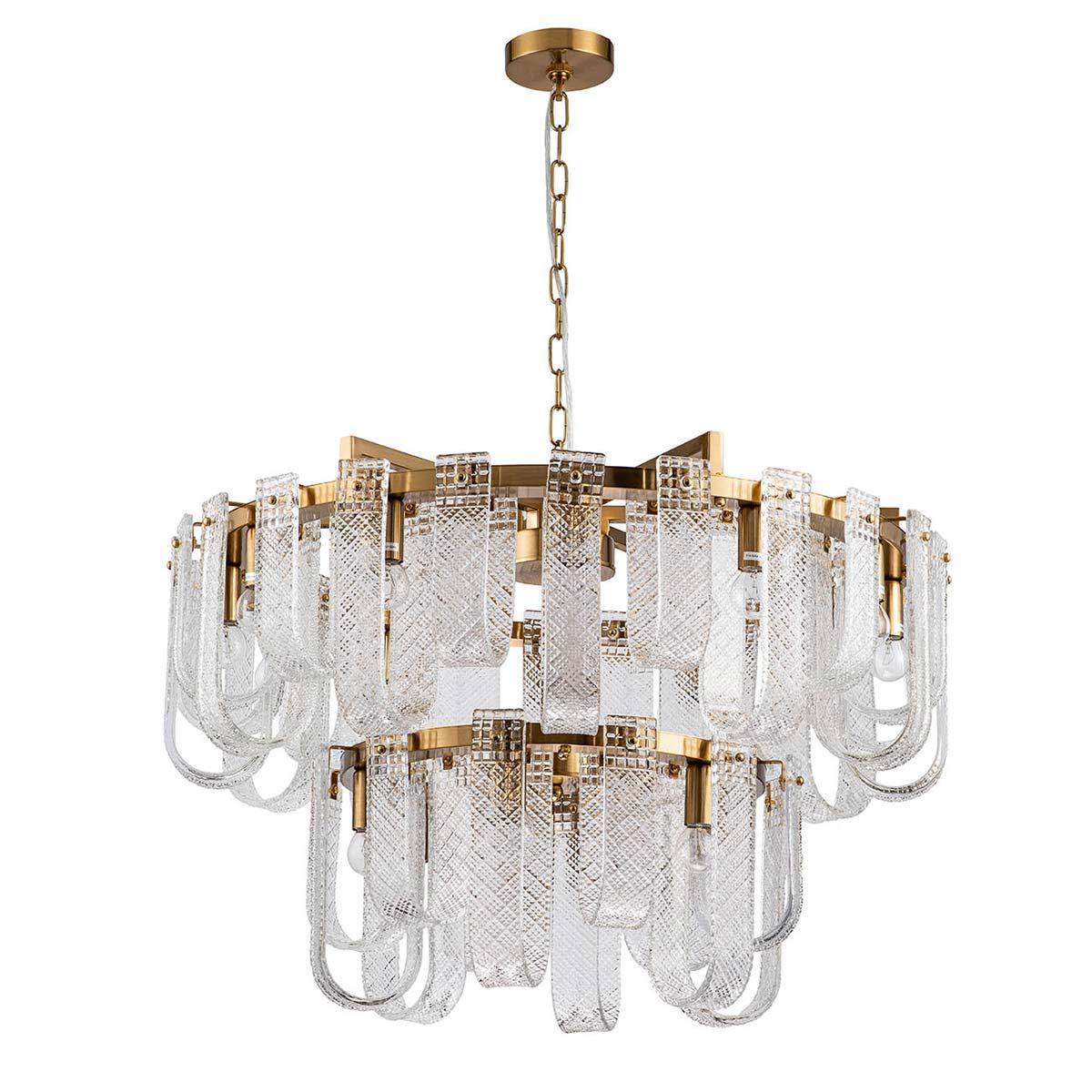 Подвесная люстра Indigo BRINA 12027/18P Brass V000366