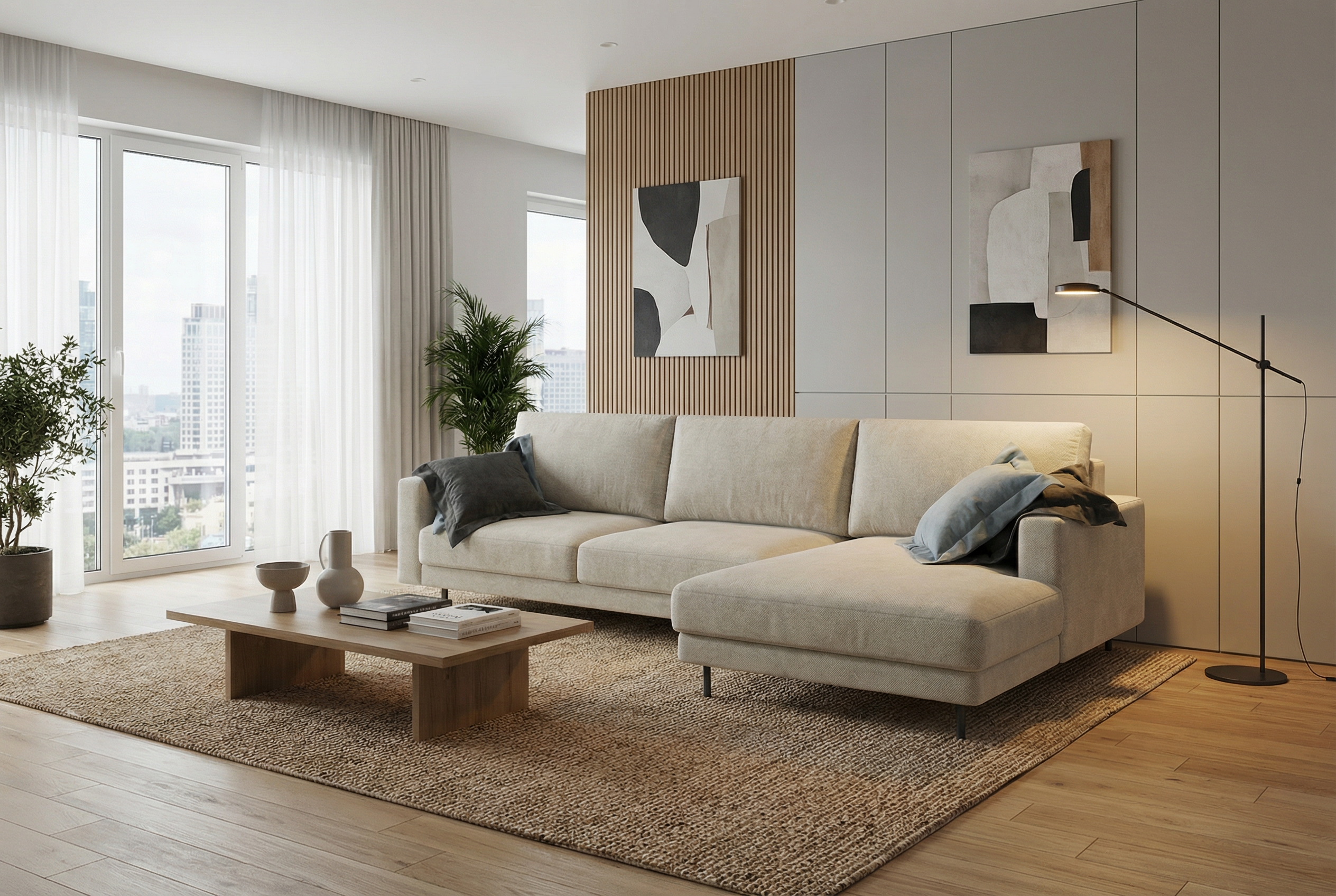 Диван Cloud Diamond с оттоманкой