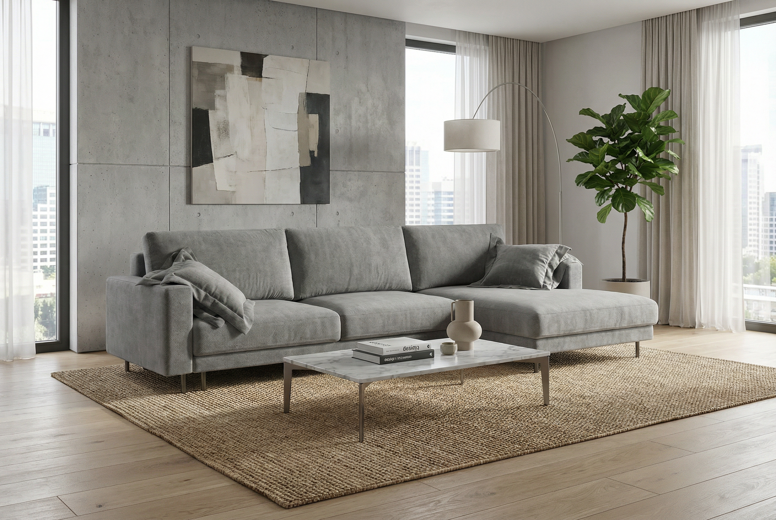 Диван Cloud Diamond с оттоманкой