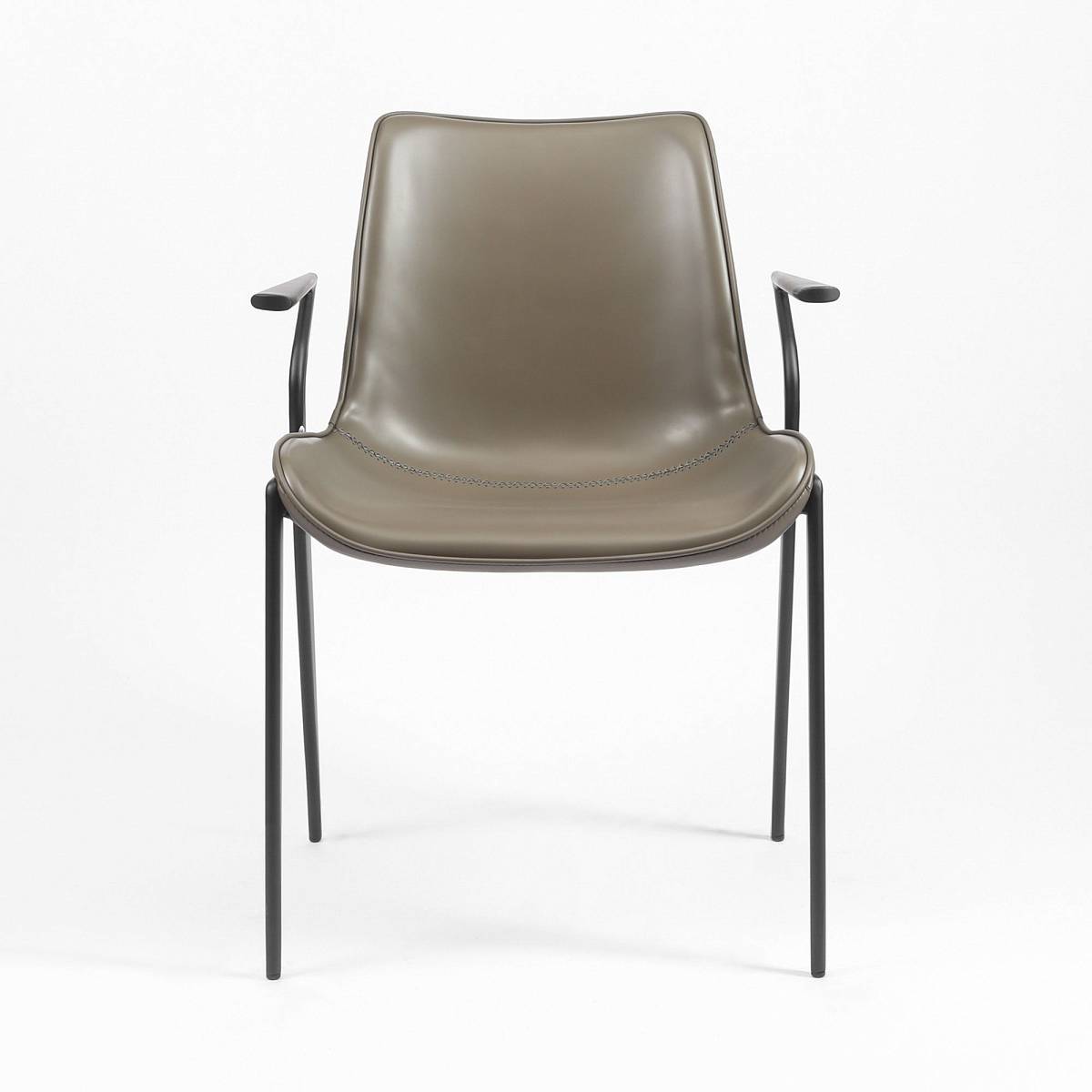 Стул Deephouse ЭССЕН серая экокожа металл