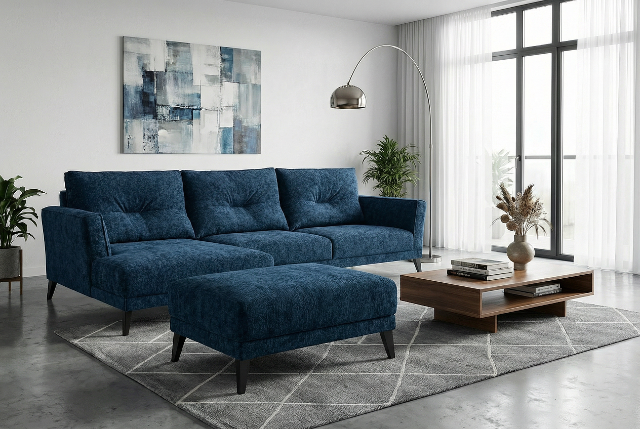 Диван SAIWALA Свана с оттоманкой