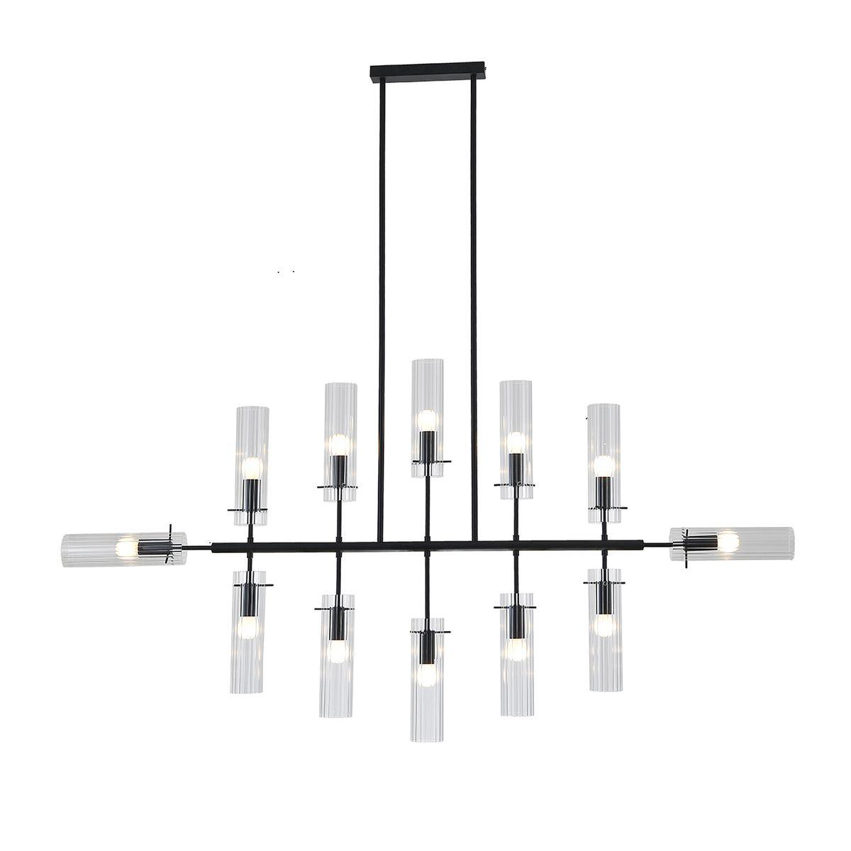 Подвесная люстра Indigo Saetta 11053/12R Black V000566