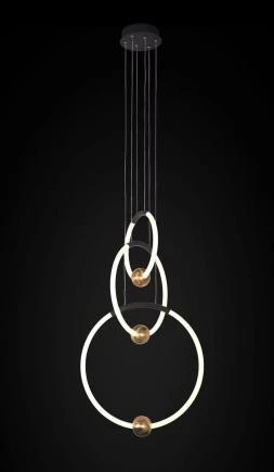 Люстра подвесная Alfa Light F4324-10 D30+D40+D50 black+bronze