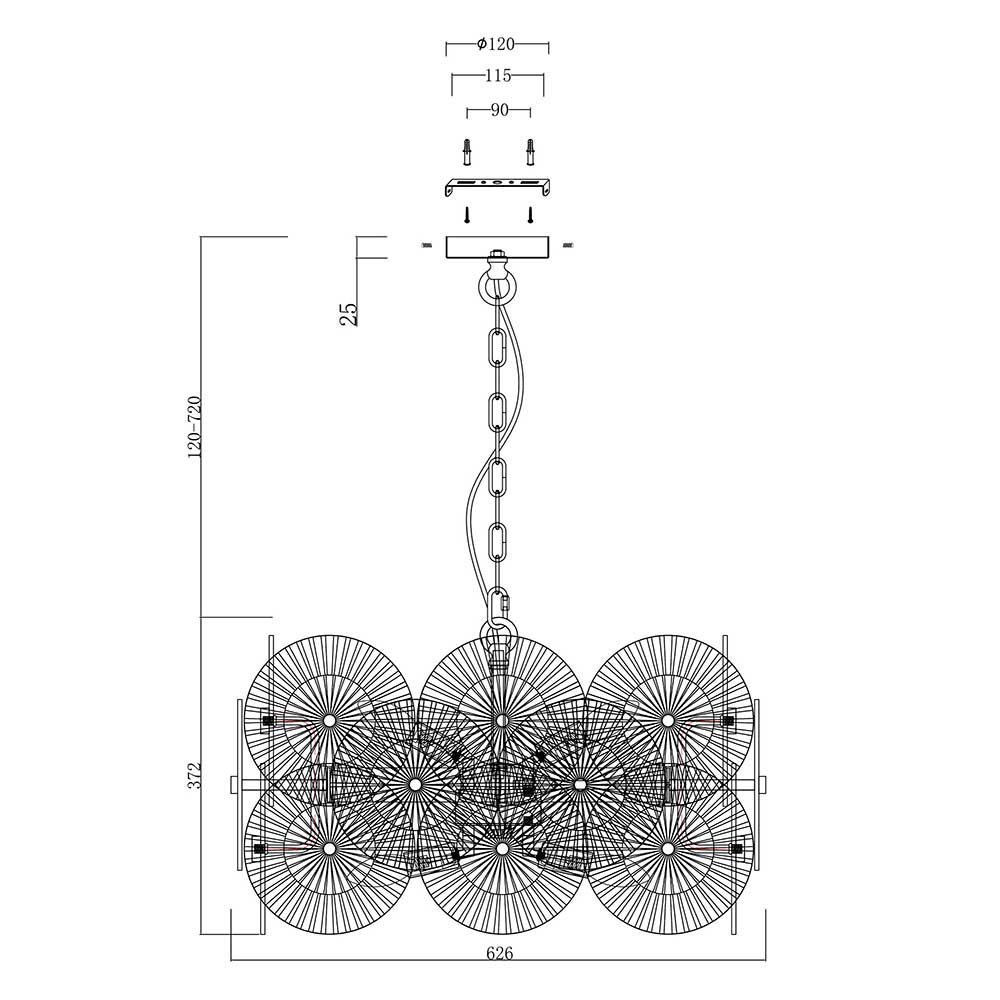 Подвесная люстра Maytoni Aster MOD007PL-08G