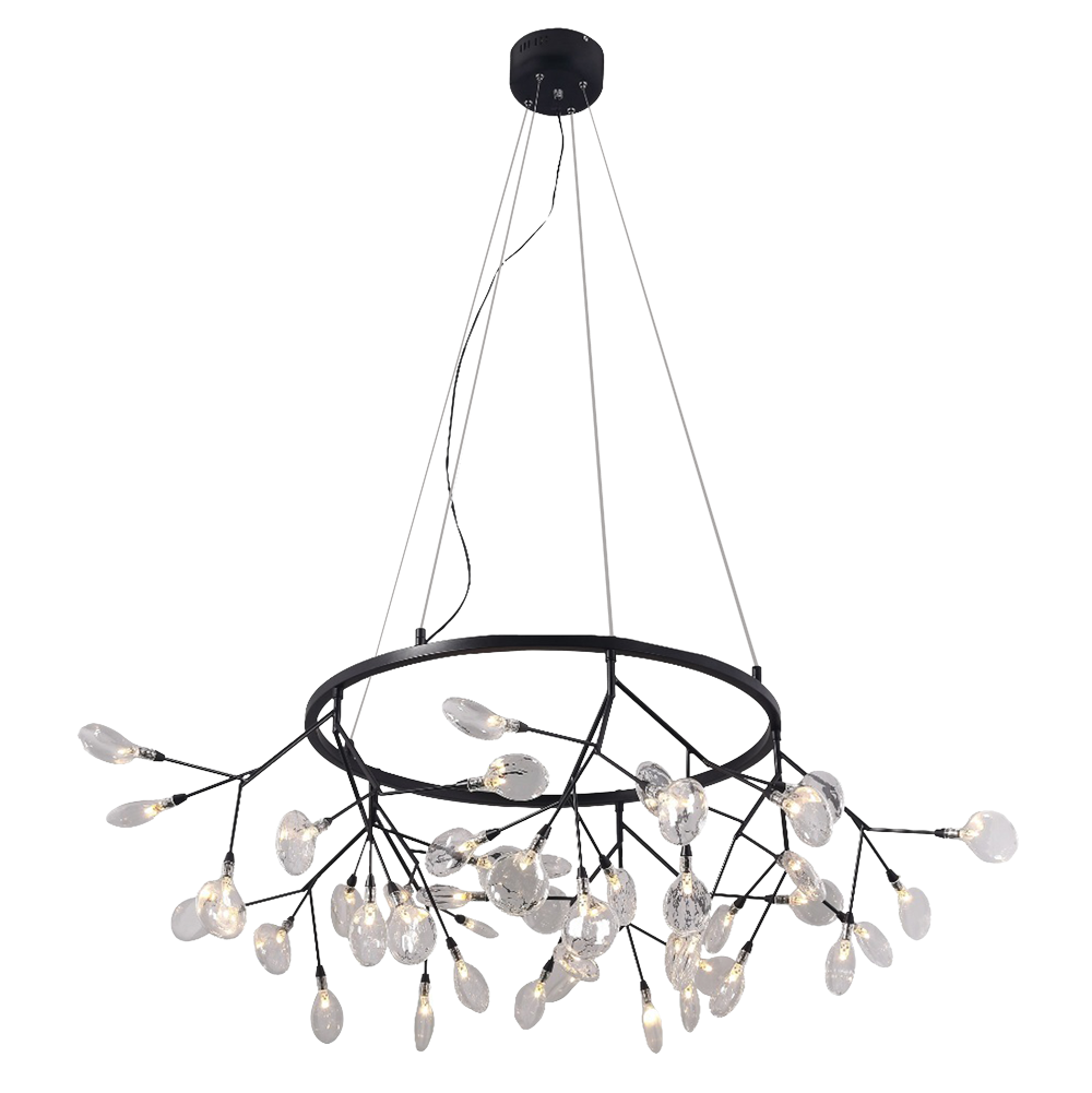 Подвесная светодиодная люстра Crystal Lux Evita SP45 D BLack/Transparent