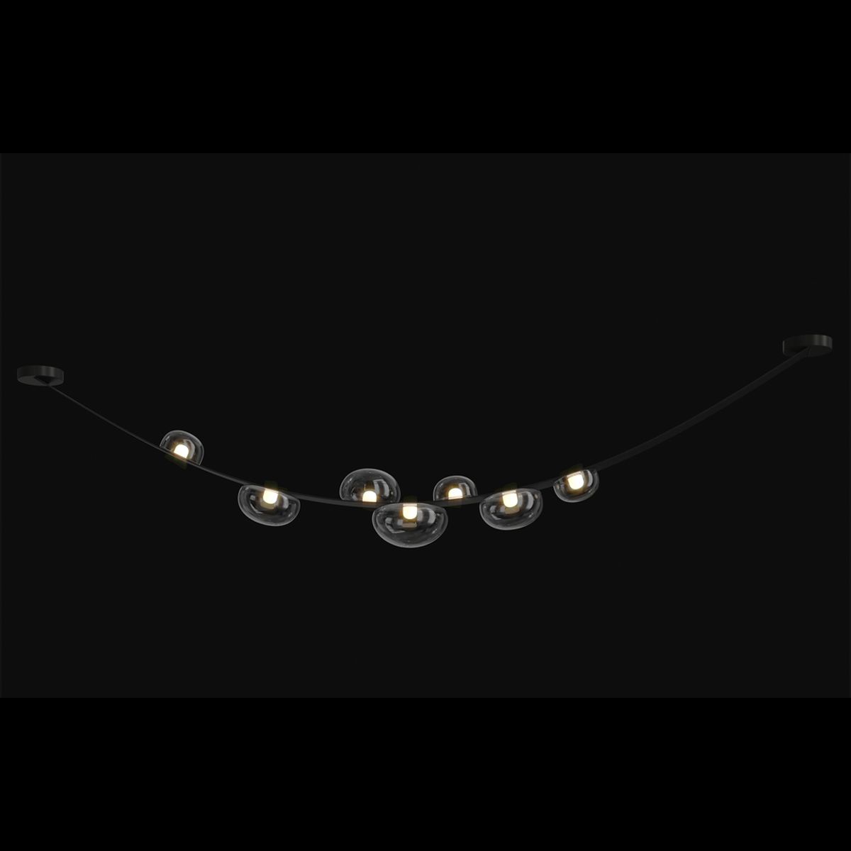 Подвесной светодиодный светильник Crystal Lux Bosque SP7 L3000 Black/Transparent