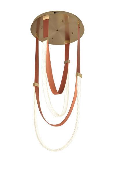 Люстра подвесная Alfa Light F4324-08 D40*H120 bronze+orange