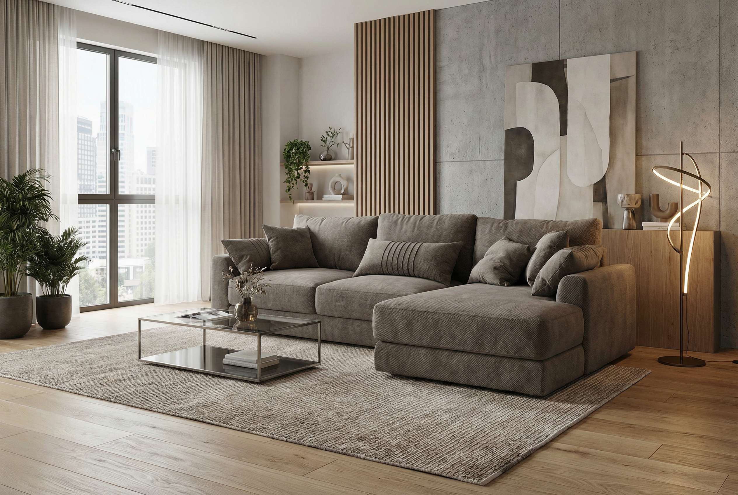 Диван Cloud Sherlock с оттоманкой