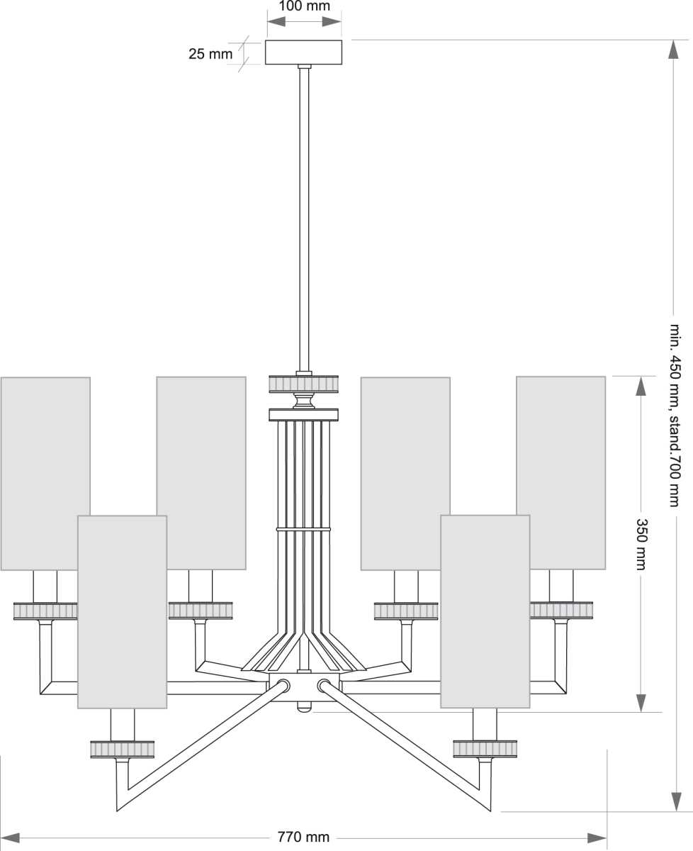 Подвесной светильник KUTEK GENOVA GEN-ZW-6(P/A)