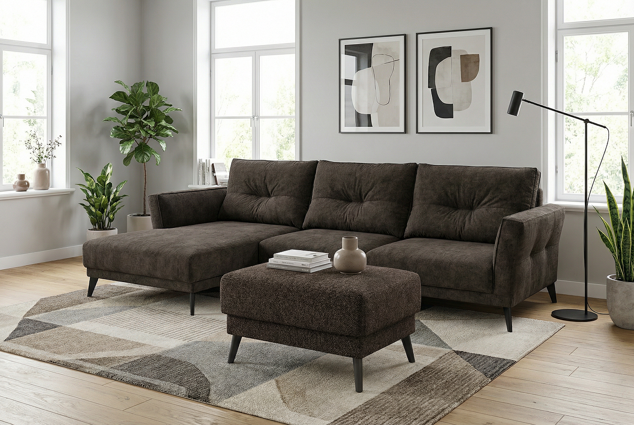 Диван SAIWALA Свана с оттоманкой