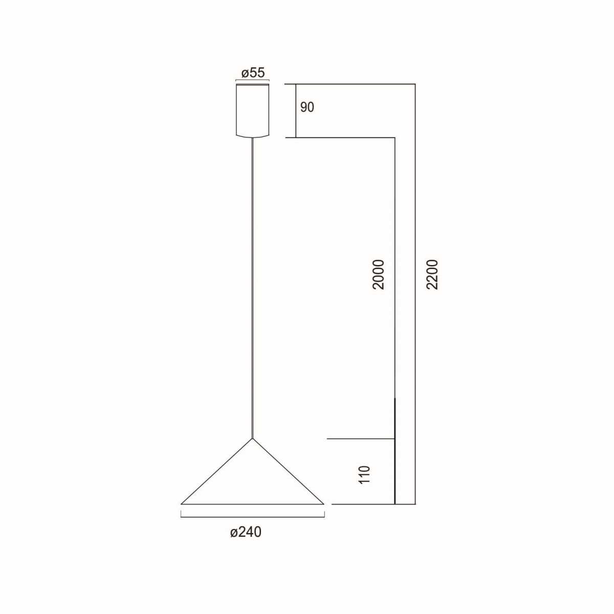 Подвесной светильник Mantra Cono 9452