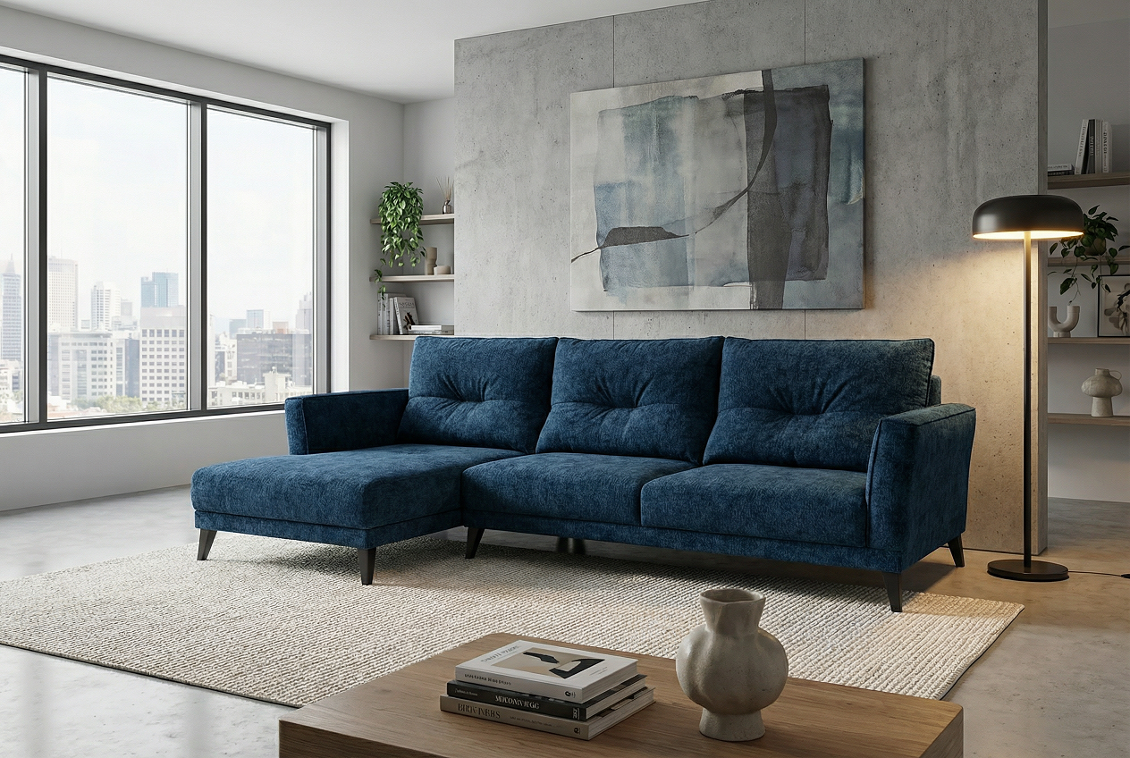 Диван SAIWALA Свана с оттоманкой