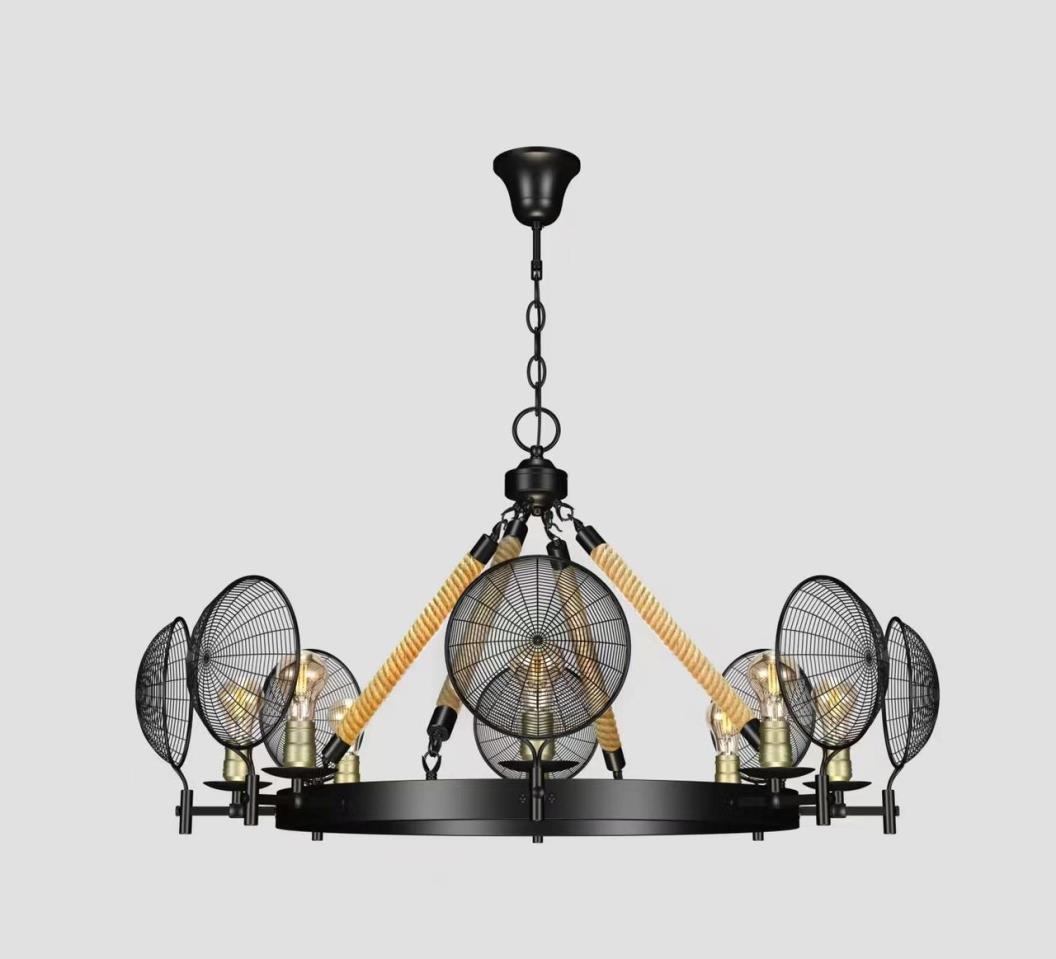 Люстра подвесная Alfa Light F3524-04 Black E27*8