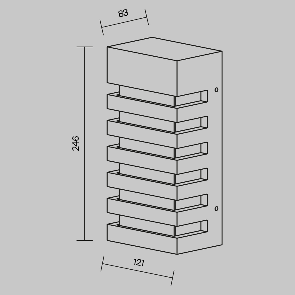 Бра Maytoni Outdoor O034WL-01B
