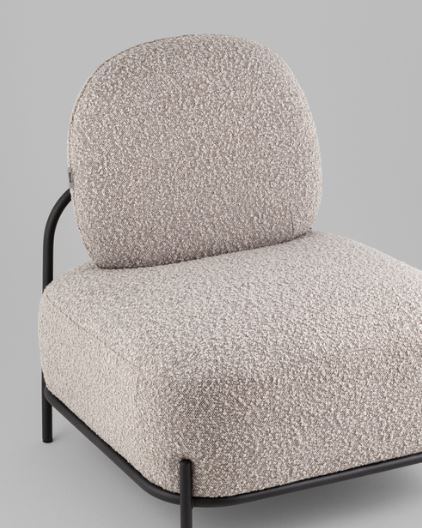Кресло Stool Group Стоун new ткань букле серо-бежевый