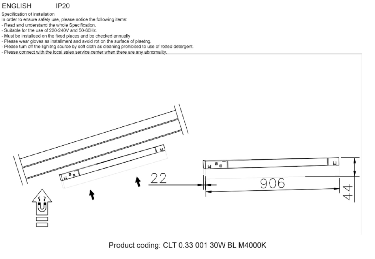 Трековый светодиодный светильник Crystal Lux CLT 0.33 001 30W WH M4000K