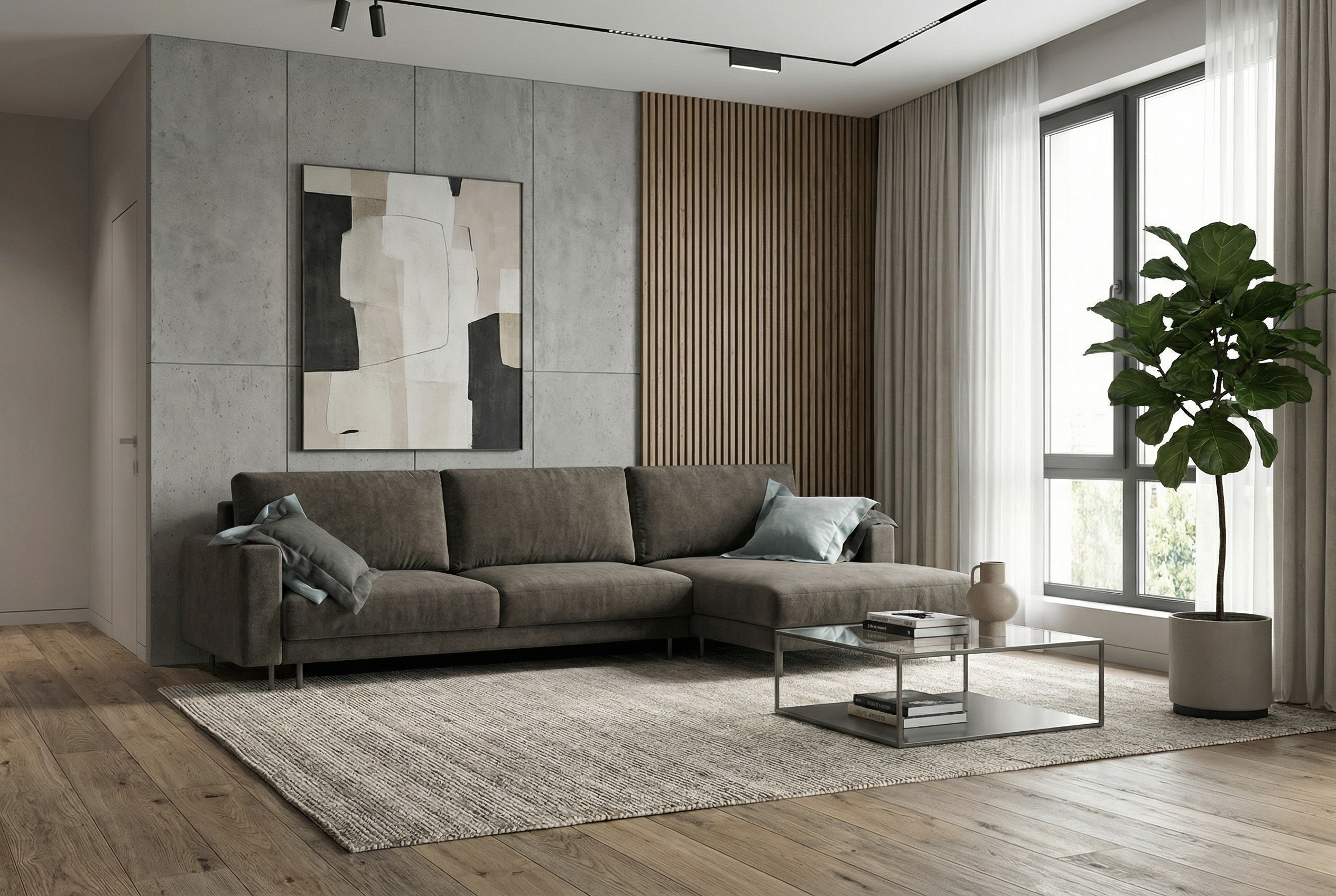 Диван Cloud Diamond с оттоманкой