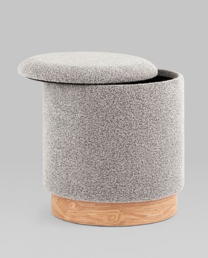 Пуф Stool Group Холли S букле серый