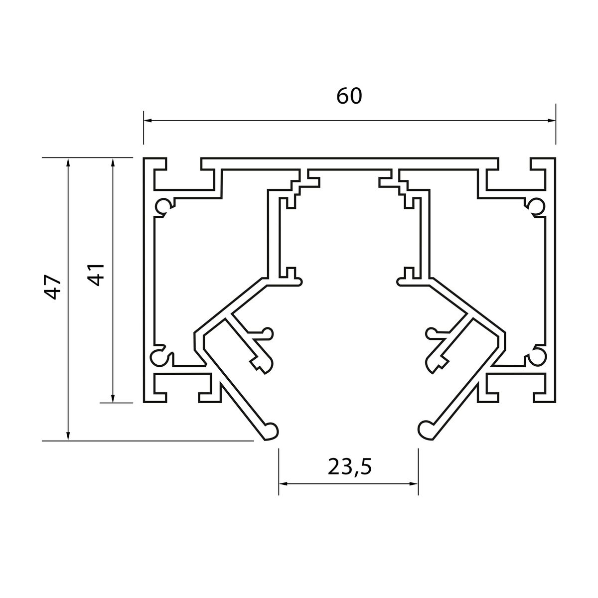 Шинопровод под натяжной потолок ST Luce Skyline 48 ST047.539.02