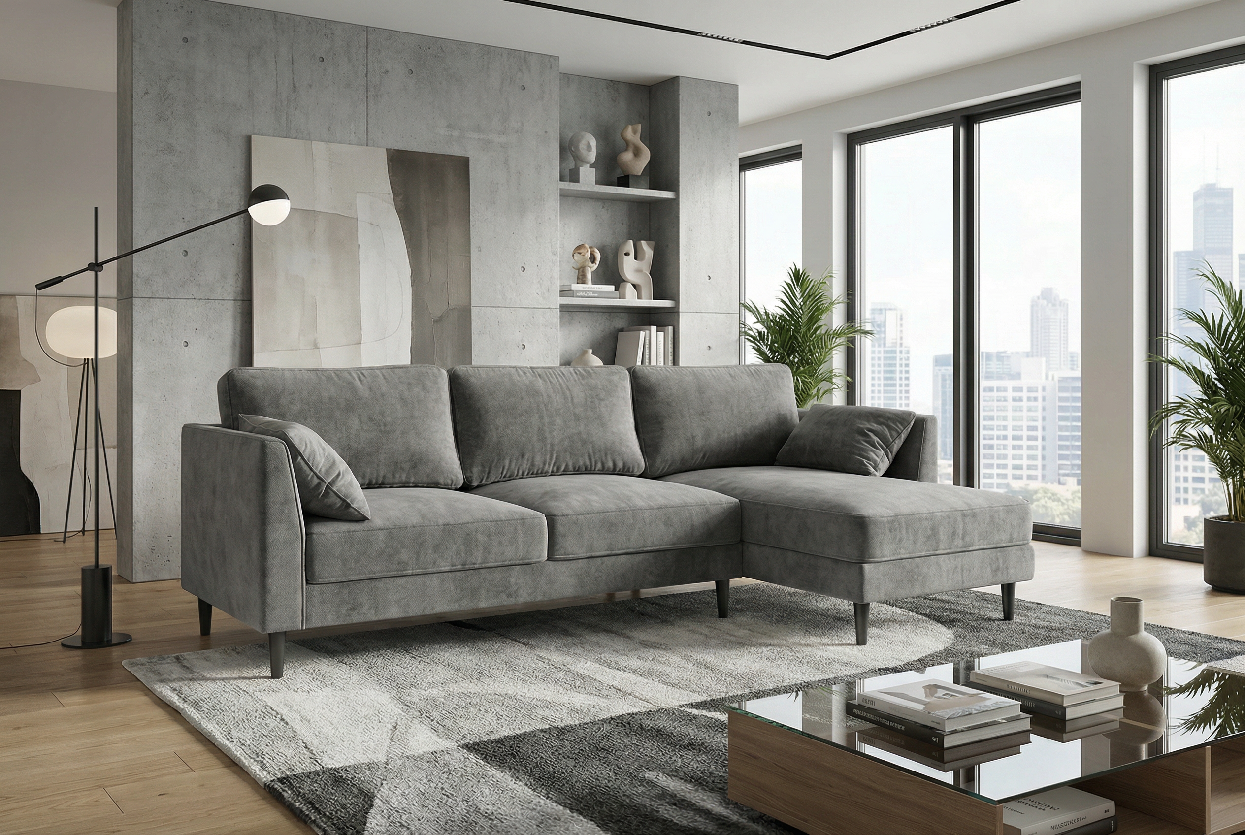 Диван Cloud Grace с оттоманкой