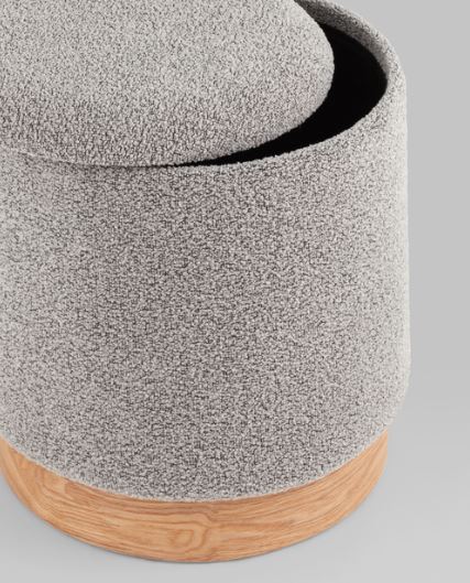 Пуф Stool Group Холли S букле серый