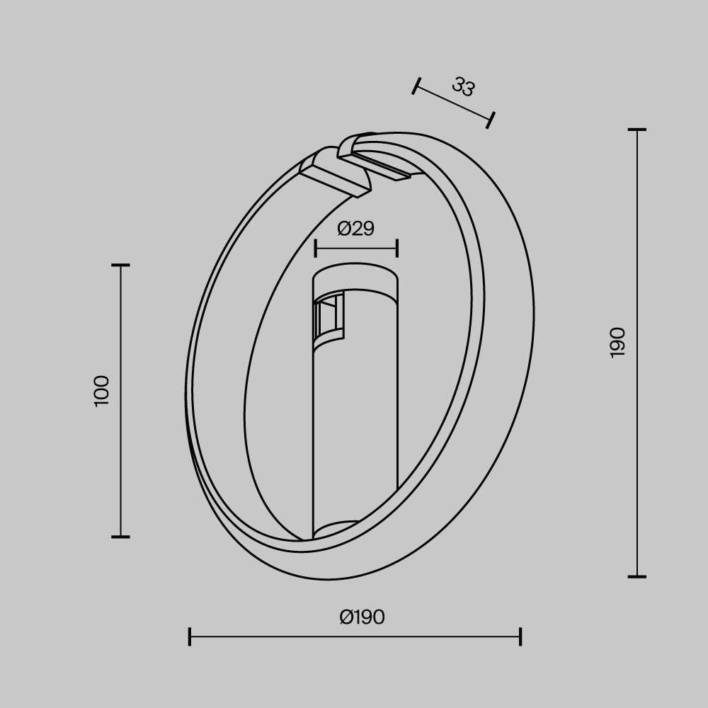 Трековый светильник Maytoni Technical TR230-1-10W3K-B