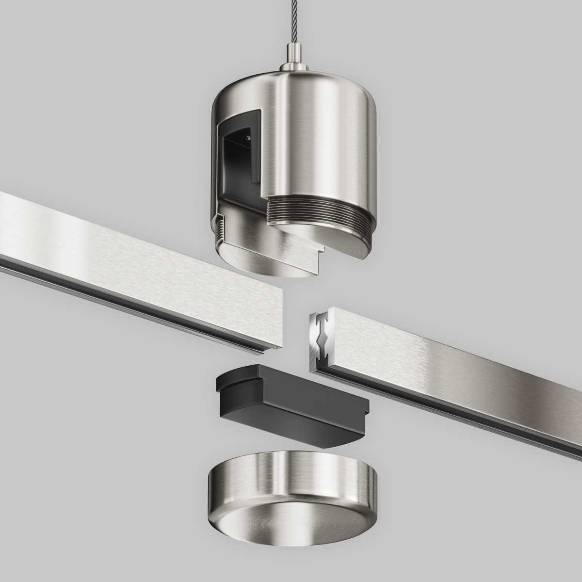 Подвес тросовый Hang с прямым коннектором питания Maytoni Technical TRA157SW-IPC1-PT