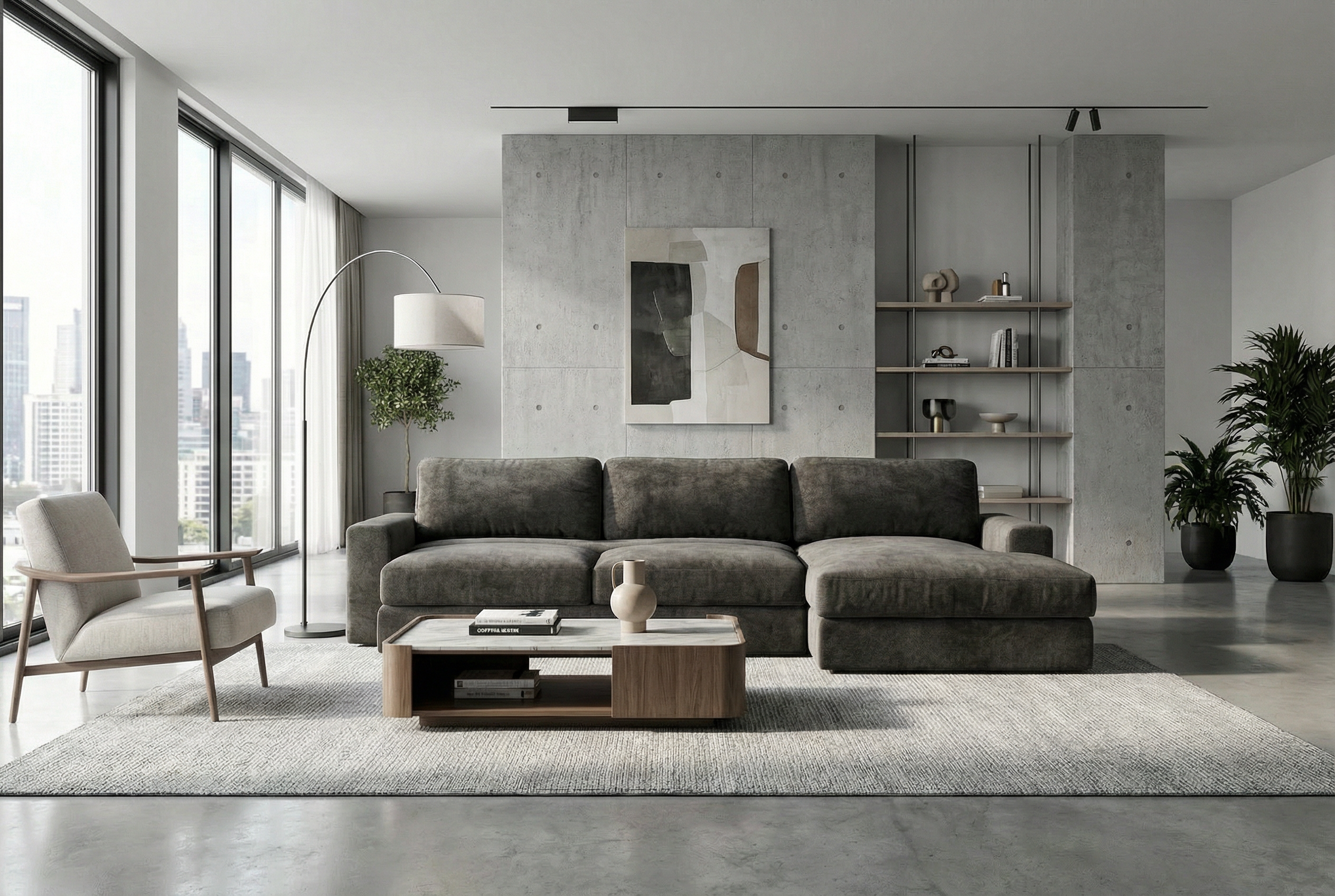 Диван Cloud Palermo с оттоманкой