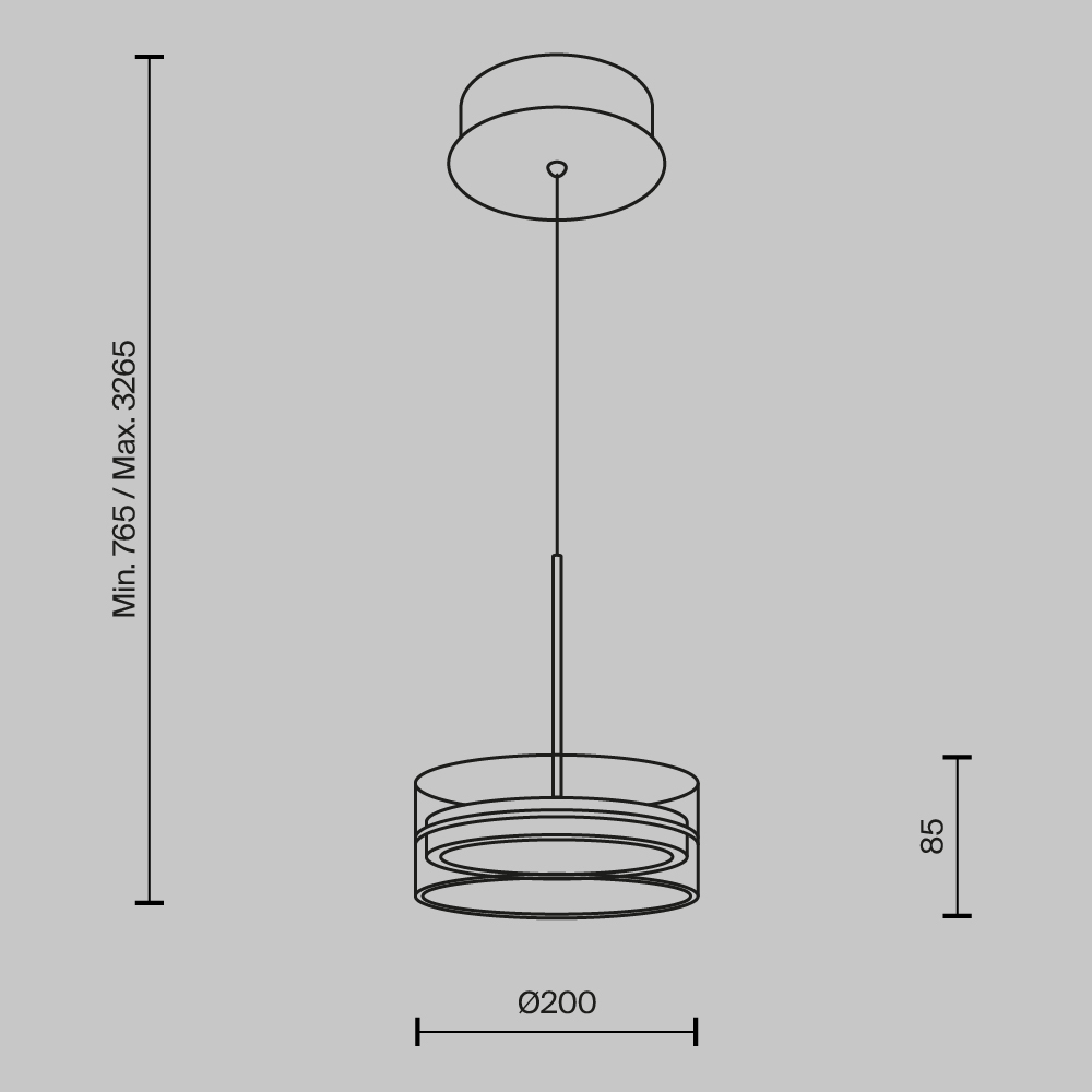 Подвесной светодиодный светильник Maytoni Dress code MOD348PL-L14BBS3K