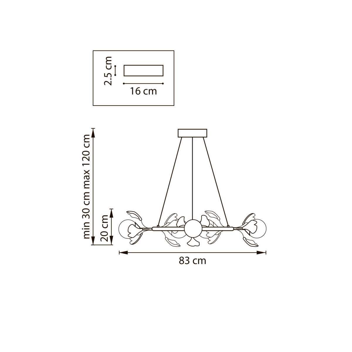 Люстра подвесная Ceramo BW Lightstar 799097