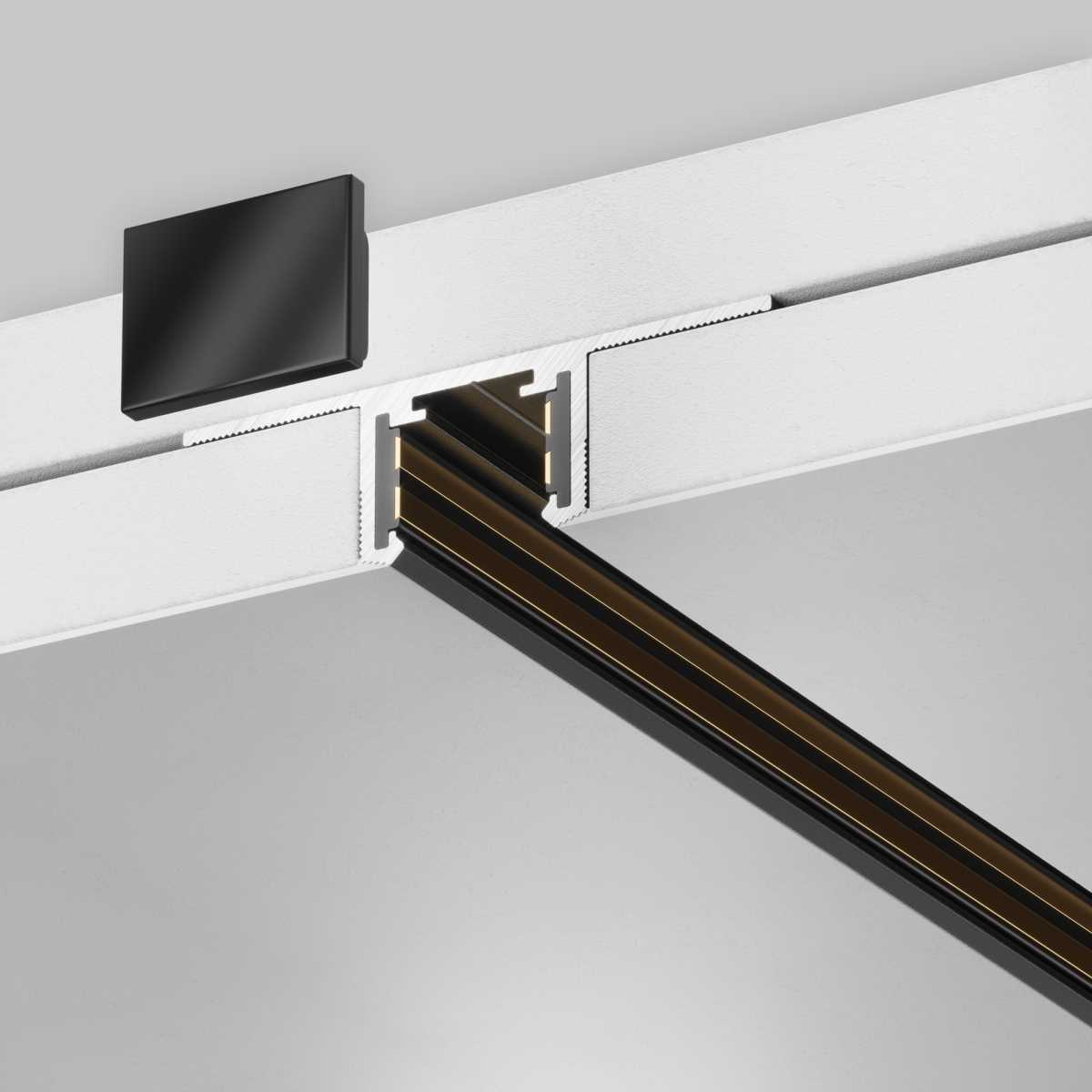 Шинопровод 2м Exility X встраиваемый под ГКЛ 12,5мм Maytoni Technical EXILITY X Busbar trunkings Exility X TRX239-422.12B