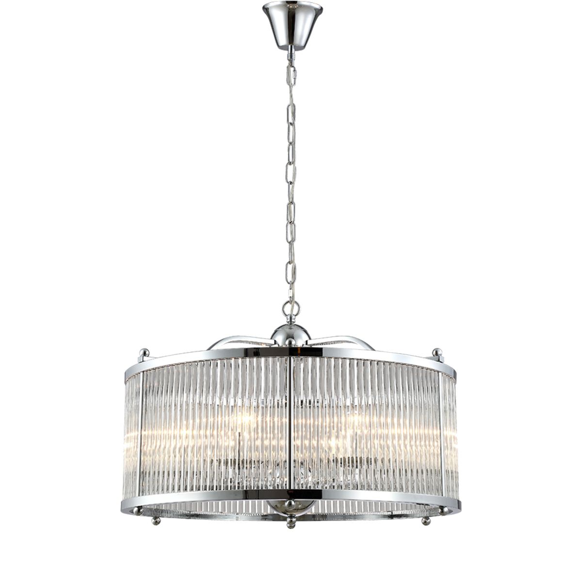 Подвесная люстра Crystal Lux Tadeo SP6 D600 Chrome/Transparente