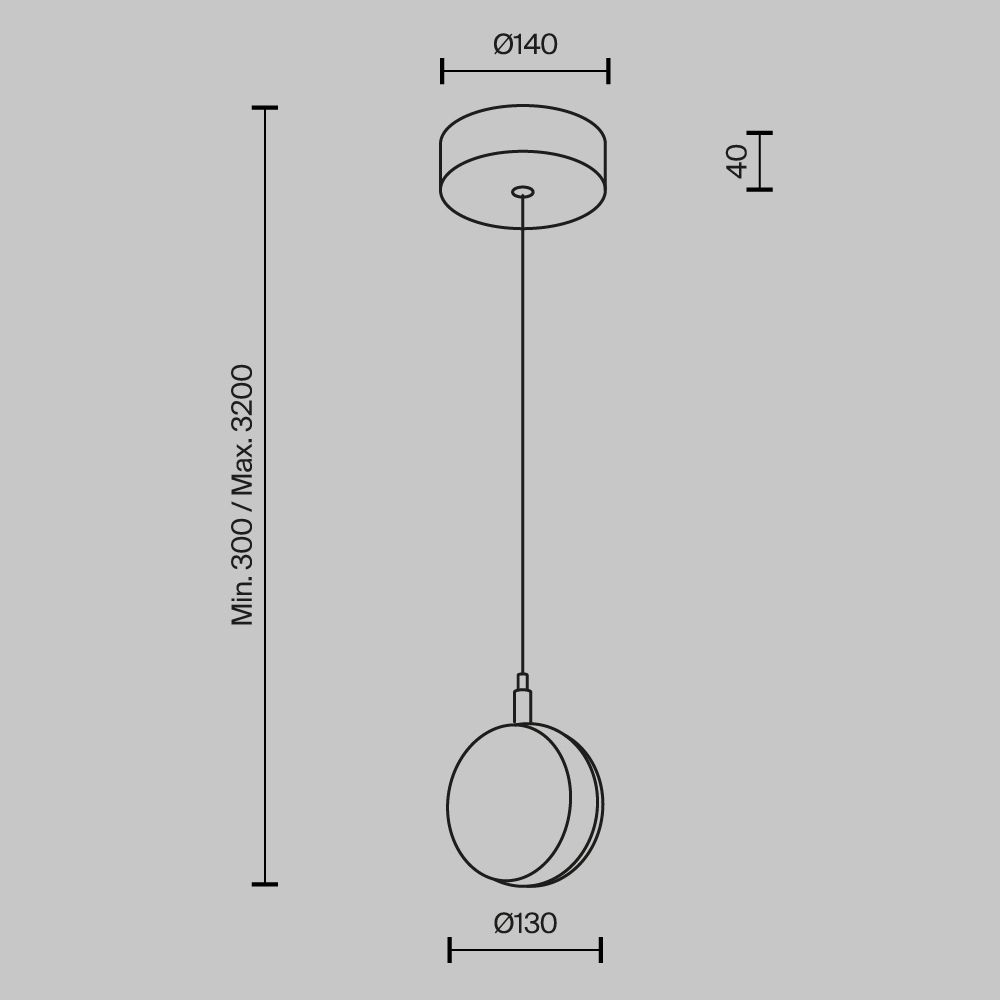 Подвесной светодиодный светильник Maytoni Mind MOD299PL-L10BS3K